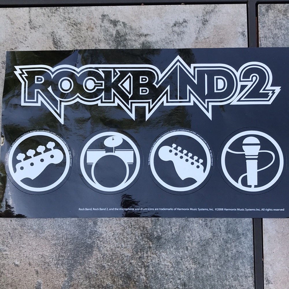 Vintage RockBand2 Sticker in Great Condition